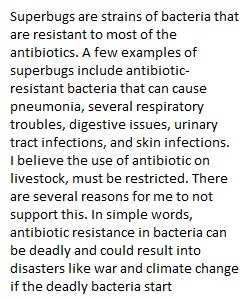 Antibiotic use on livestock